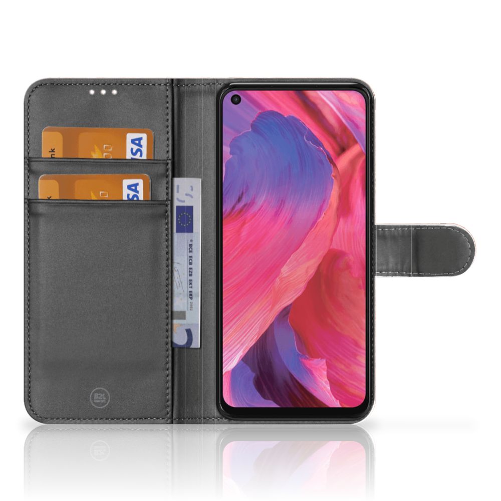 OPPO A54 5G | A74 5G | A93 5G Bookcase Marmer Oranje