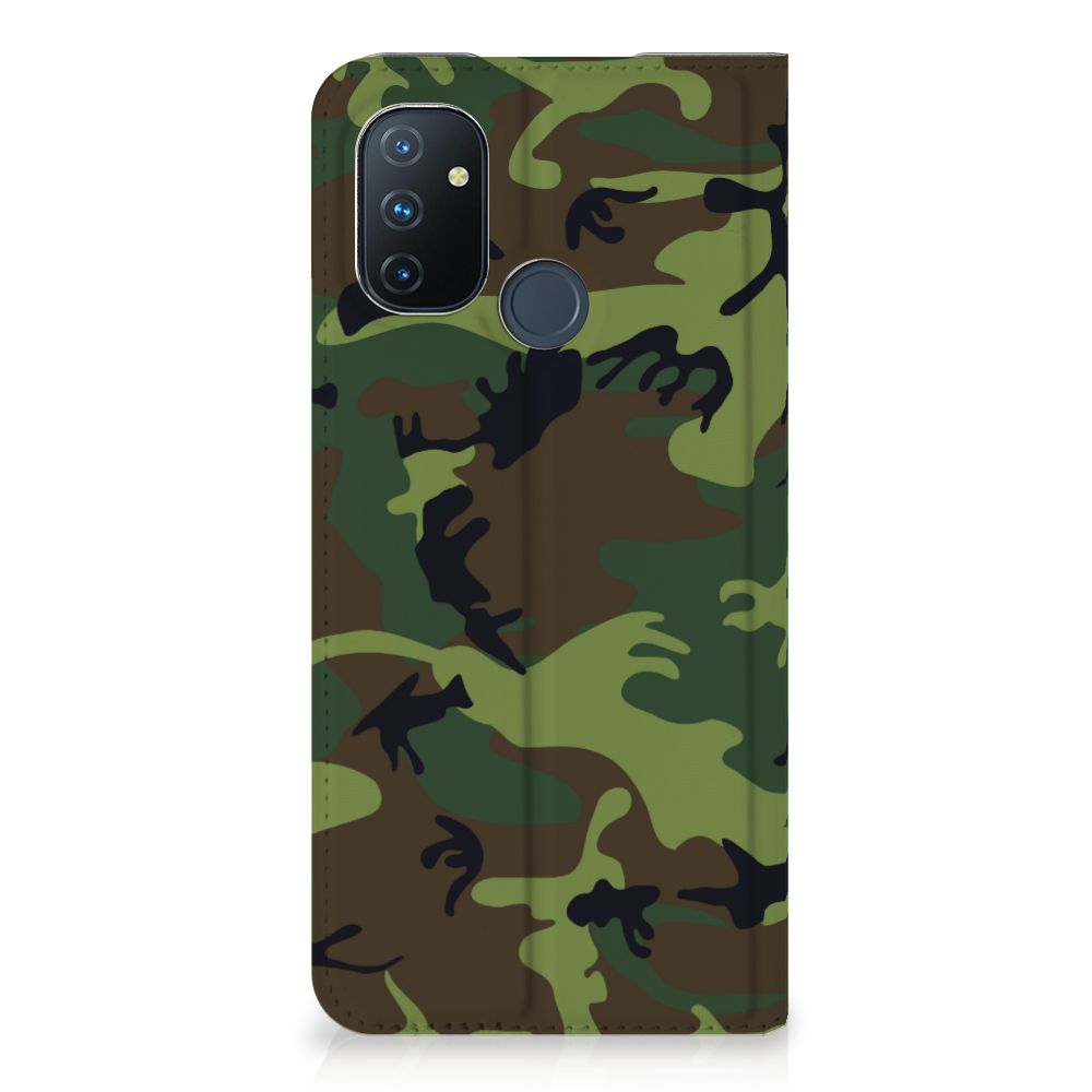 OnePlus Nord N100 Hoesje met Magneet Army Dark - B2C Telecom
