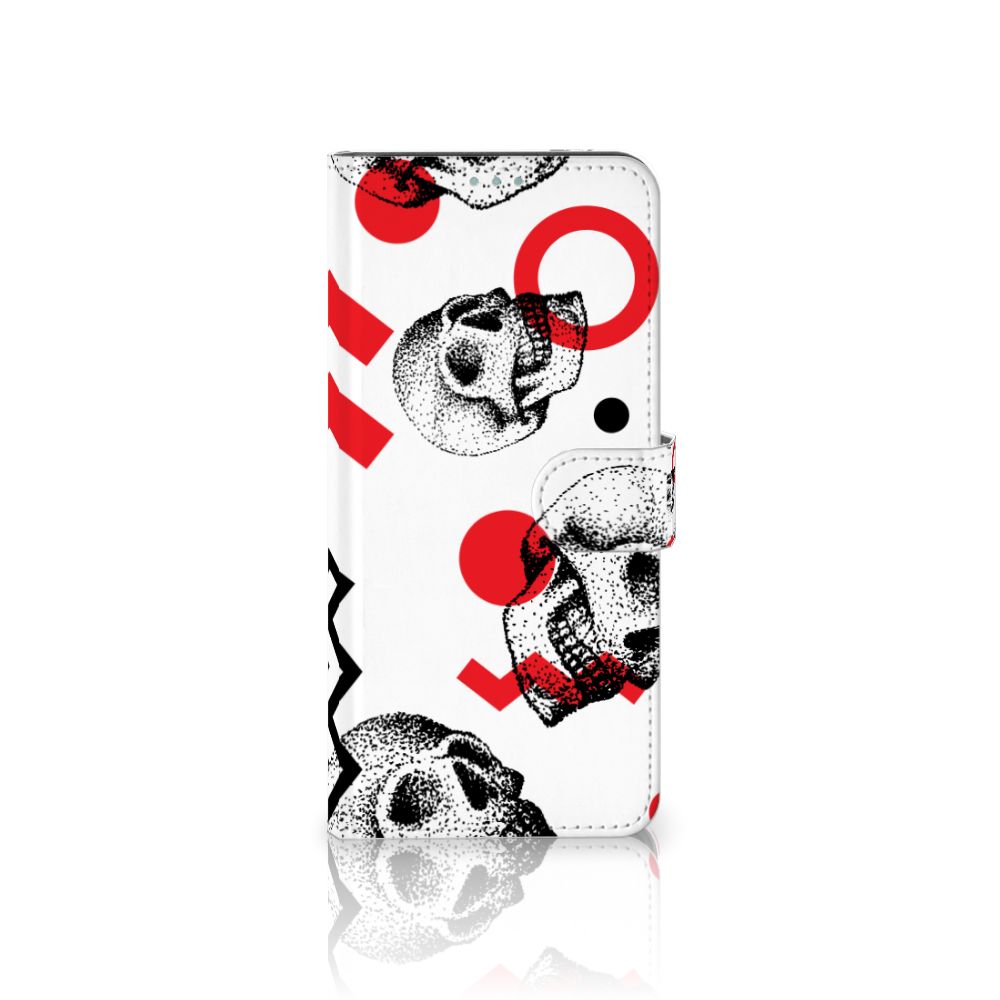 Telefoonhoesje met Naam Nokia 3.4 Skull Red