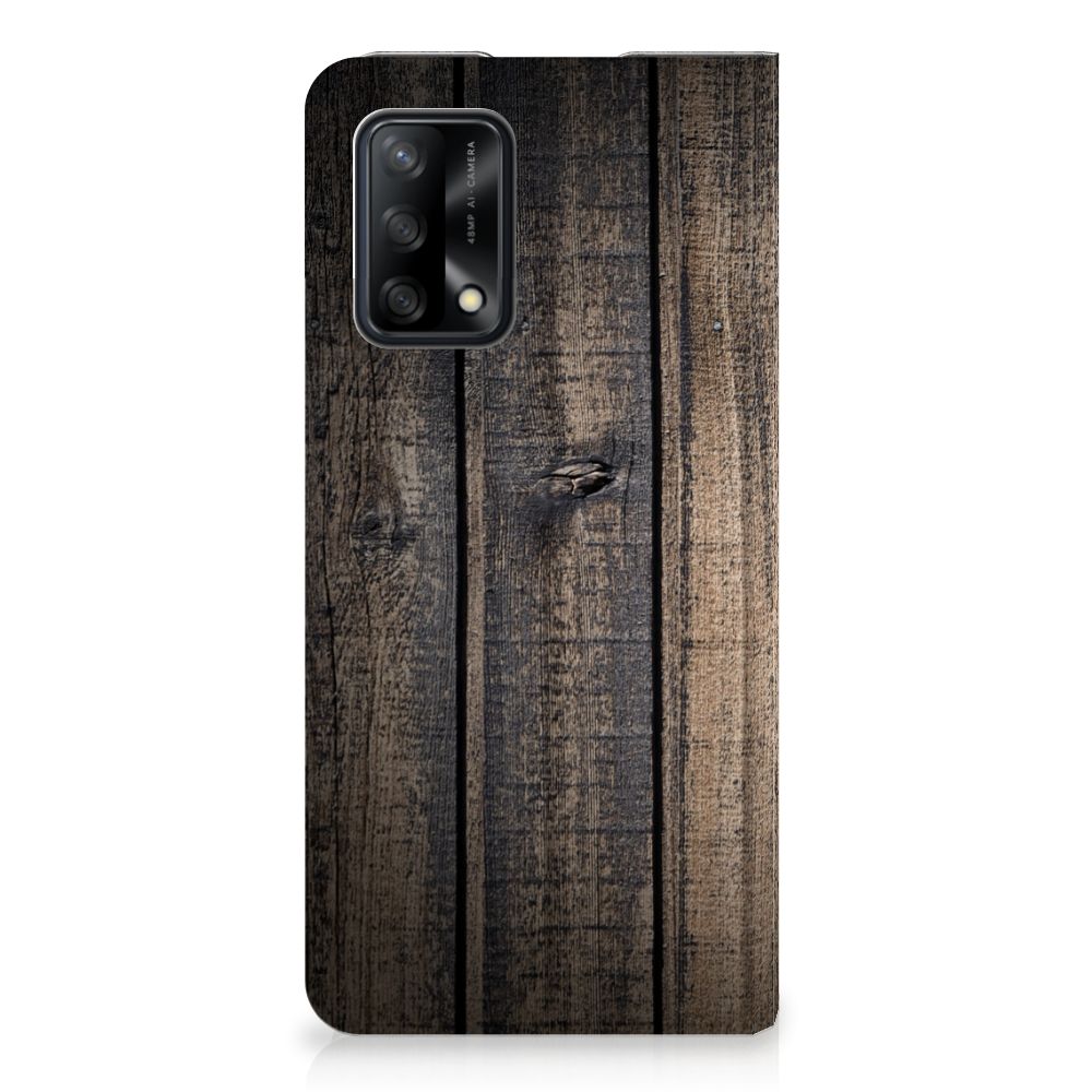 OPPO A74 4G Book Wallet Case Steigerhout - B2C Telecom