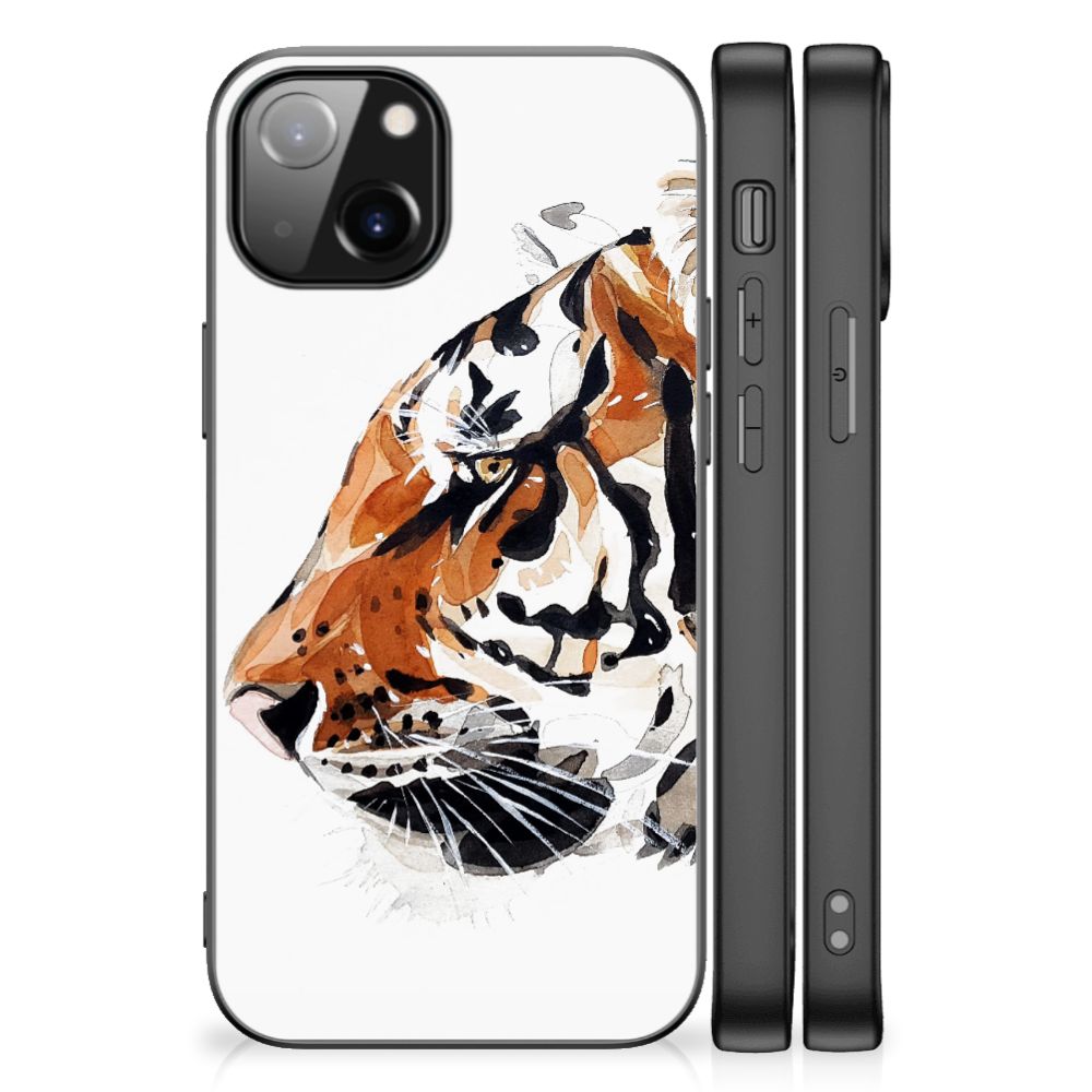 Kleurrijke Telefoonhoesje Apple iPhone 13 Watercolor Tiger B2C Telecom