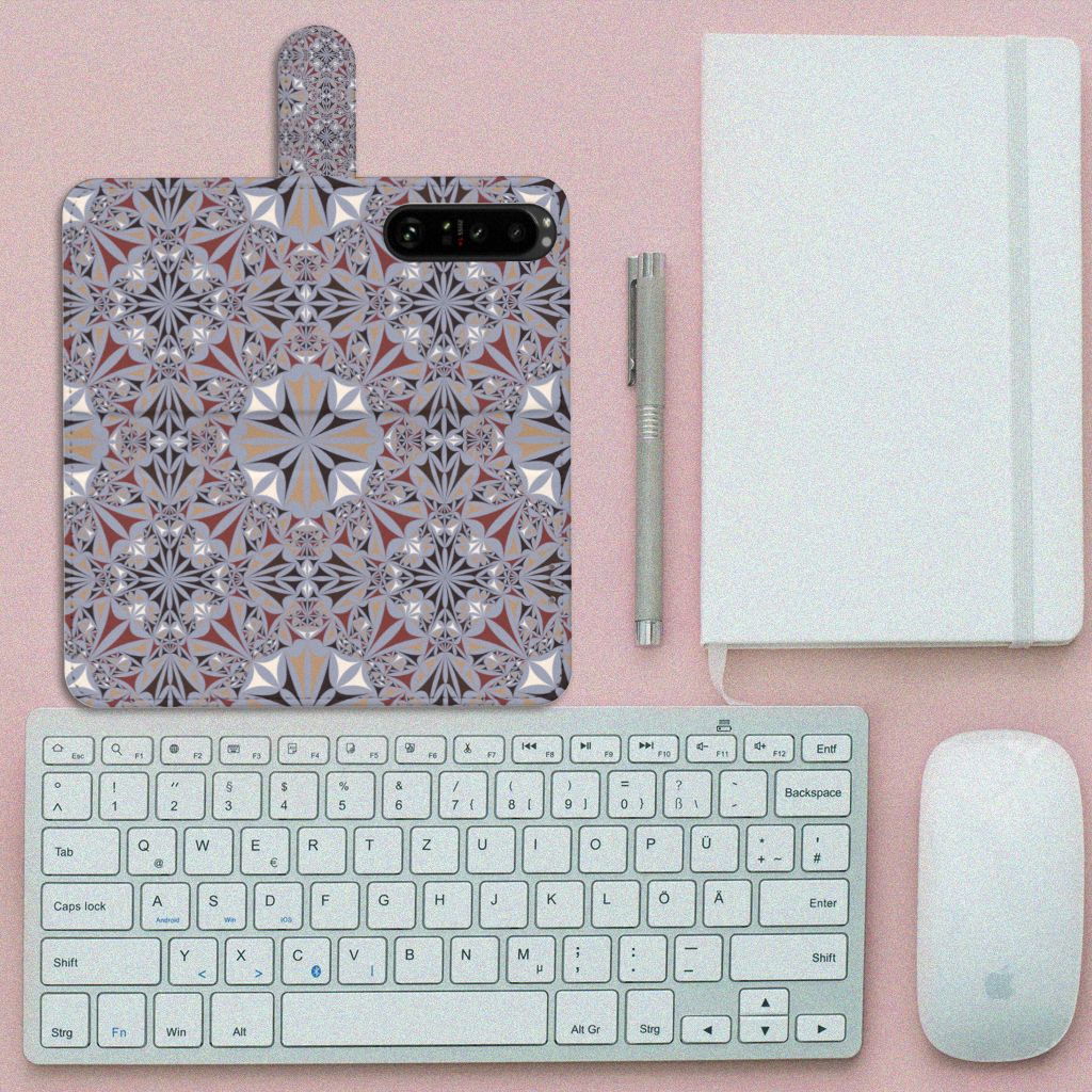 Sony Xperia 1 III Bookcase Flower Tiles
