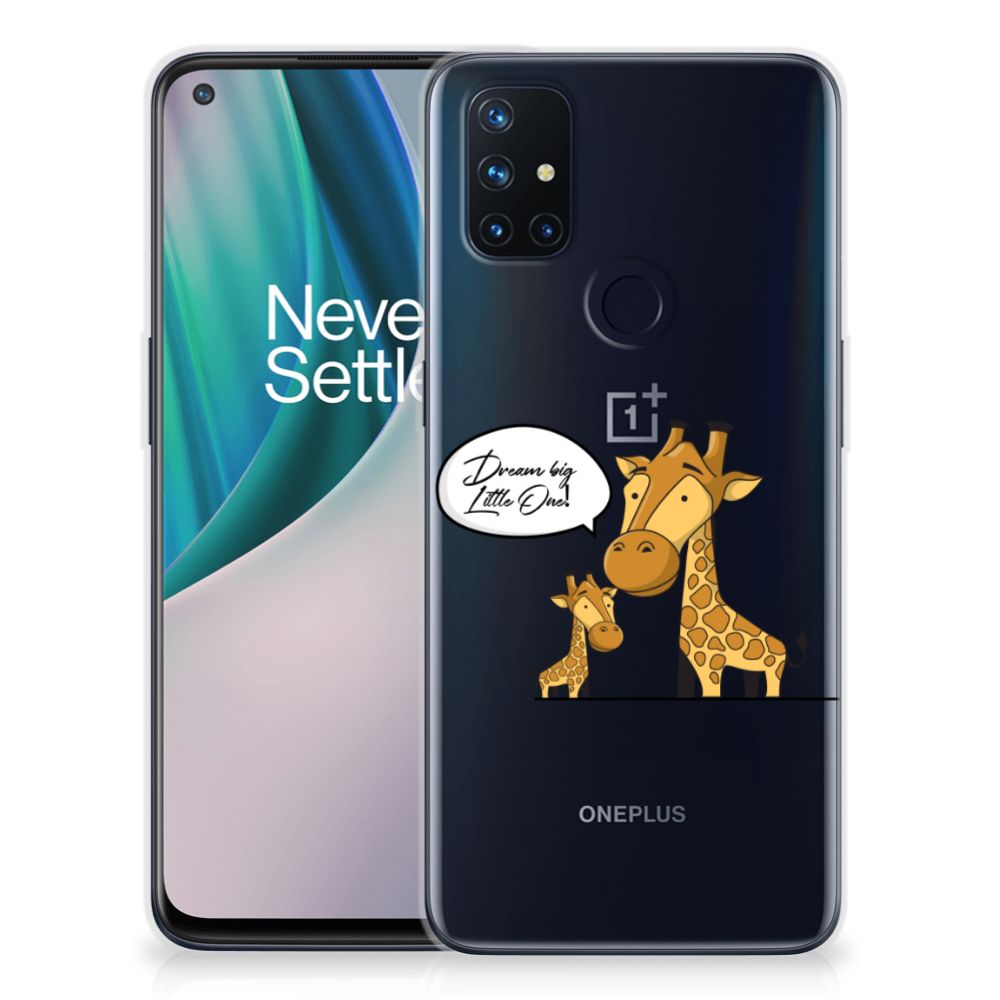 OnePlus Nord N10 5G Telefoonhoesje met Naam Giraffe