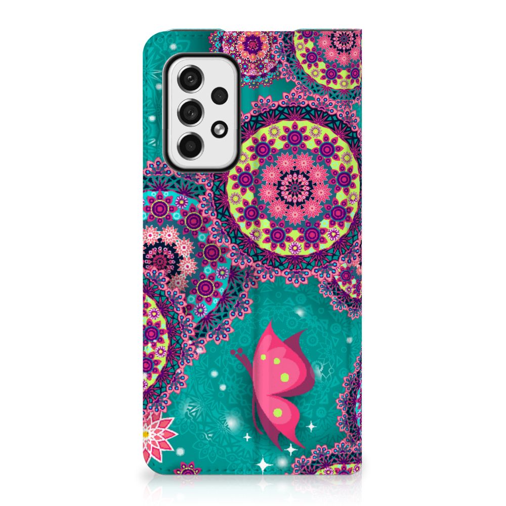 Samsung Galaxy A73 Bookcase Cirkels en Vlinders - B2C Telecom