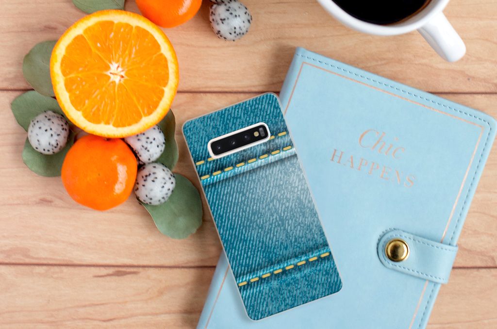 Samsung Galaxy S10 Plus Silicone Back Cover Jeans