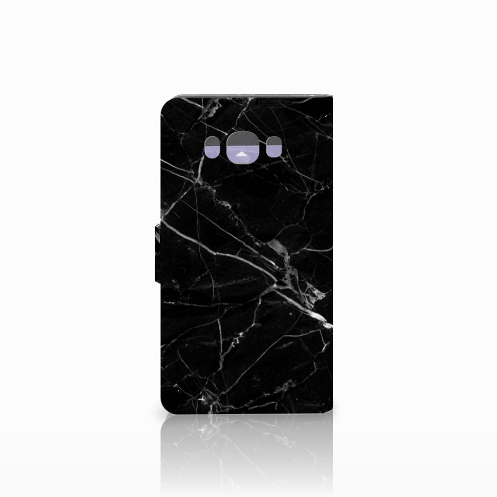 Samsung Galaxy J7 2016 Bookcase Marmer Zwart - Origineel Cadeau Vader
