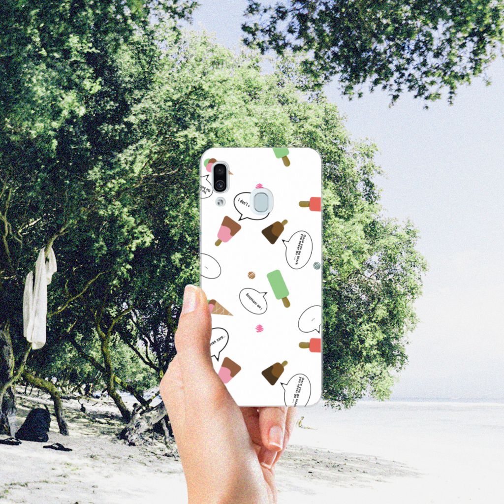 Samsung Galaxy A30 Siliconen Case IJsjes