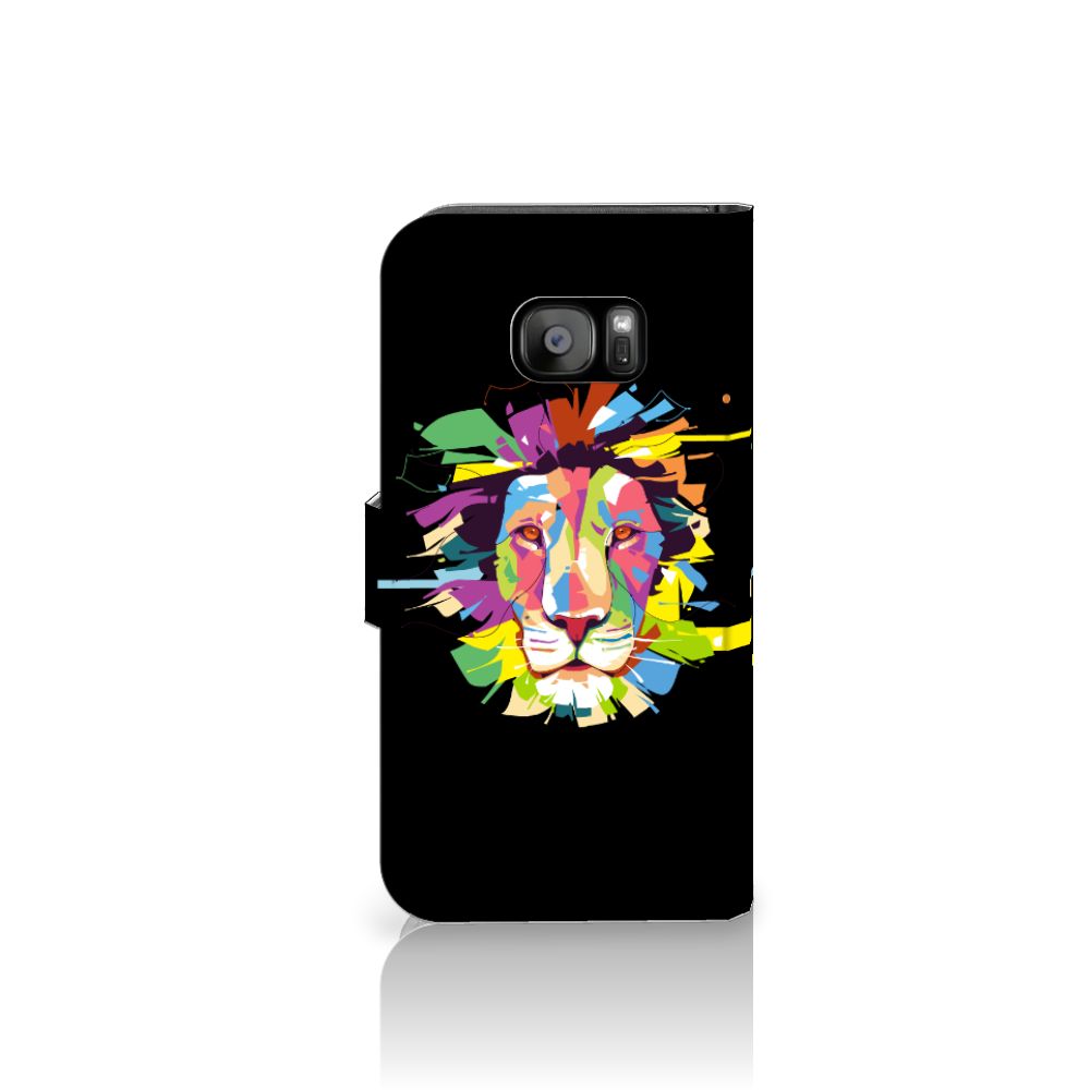 Samsung Galaxy S7 Edge Leuk Hoesje Lion Color