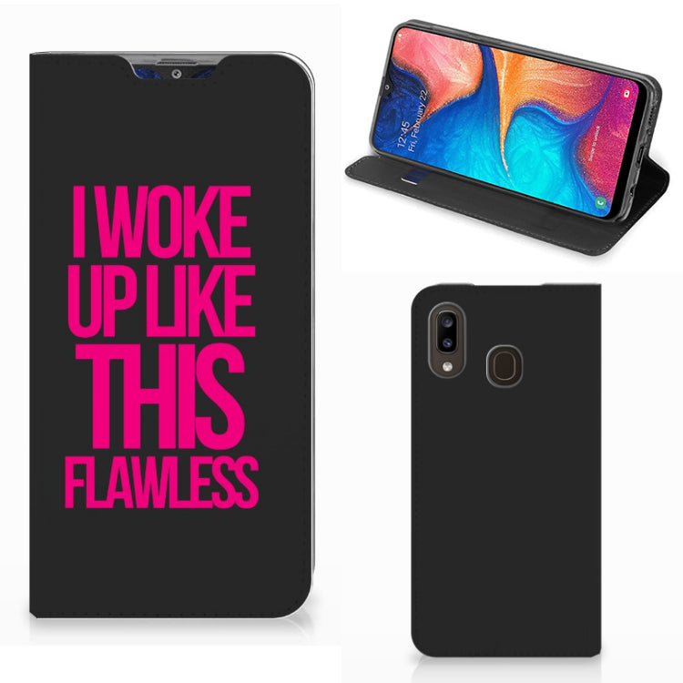 Samsung Galaxy A30 Hoesje met tekst Woke Up - Origineel Cadeau Zelf Maken