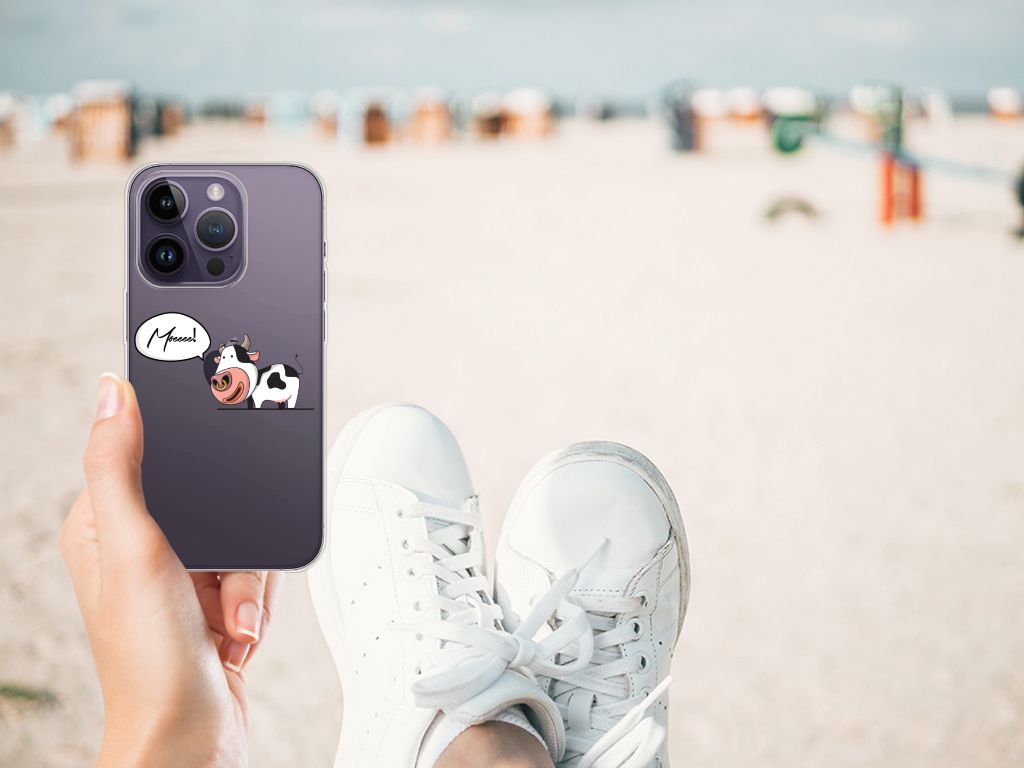 Apple iPhone 14 Pro Telefoonhoesje met Naam Cow B2C Telecom
