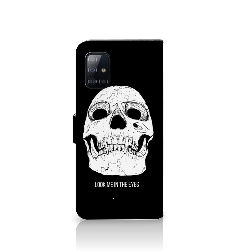 Telefoonhoesje met Naam Samsung Galaxy A71 Skull Eyes