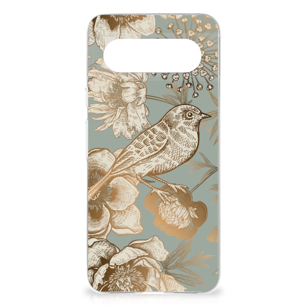 TPU Case voor Google Pixel 8 Vintage Bird Flowers