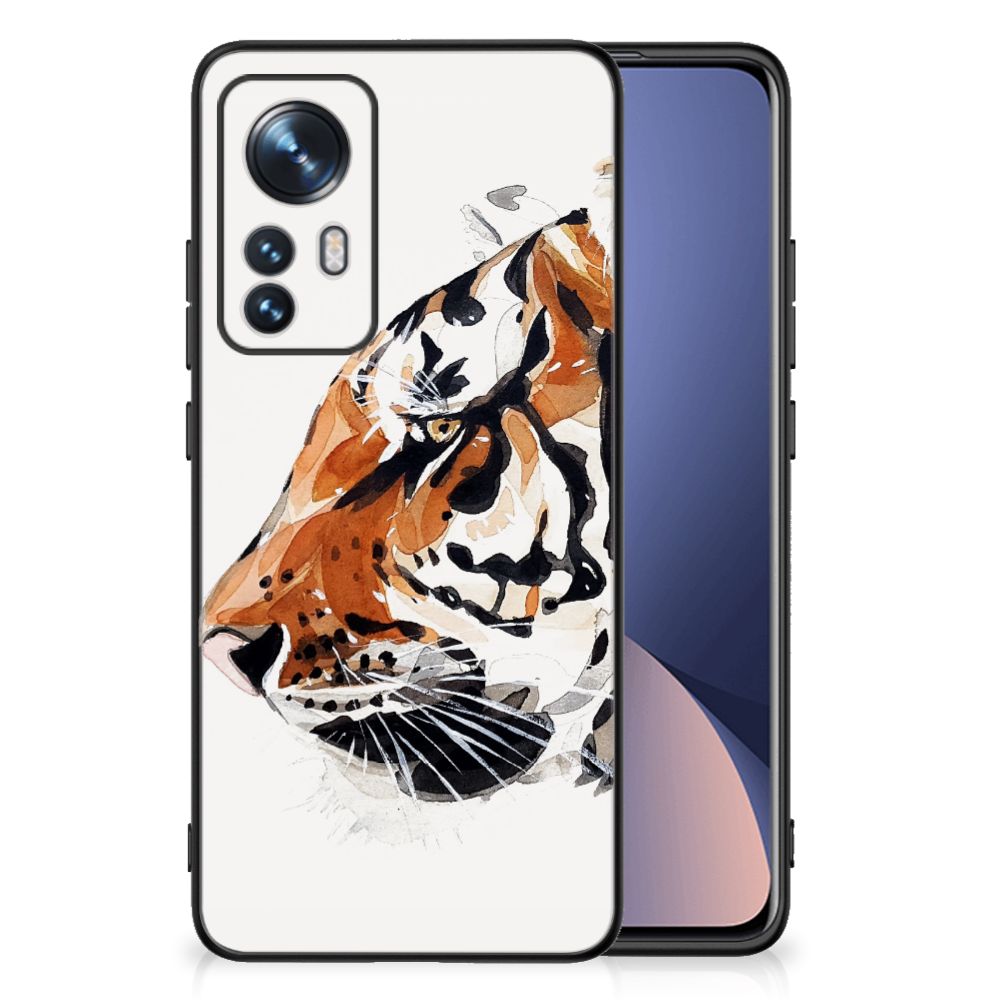 Kleurrijke Telefoonhoesje Xiaomi 12 | 12X Watercolor Tiger