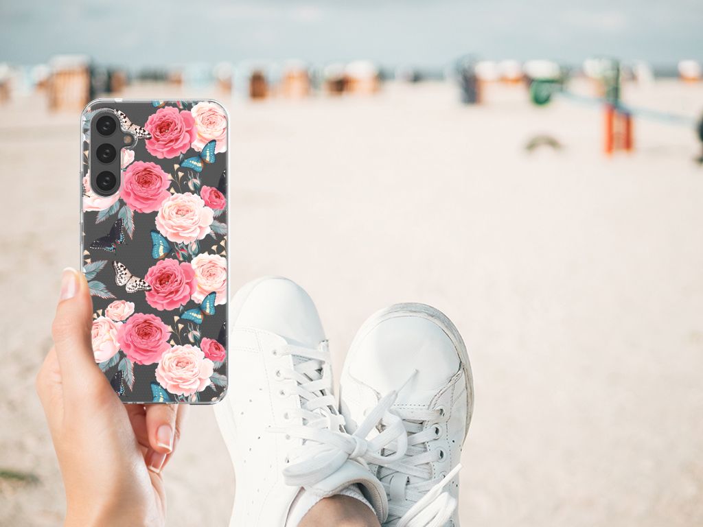 Samsung Galaxy A34 TPU Case Butterfly Roses B2C Telecom