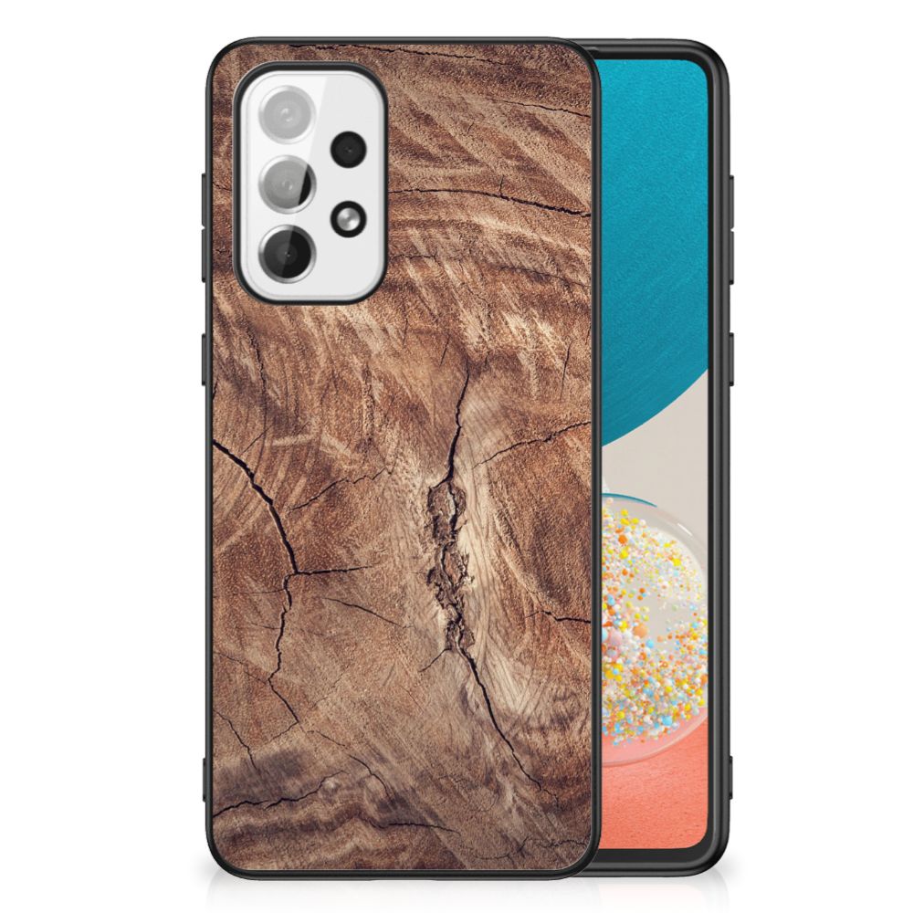 Samsung Galaxy A73 Houten Print Telefoonhoesje Tree Trunk B2C Telecom