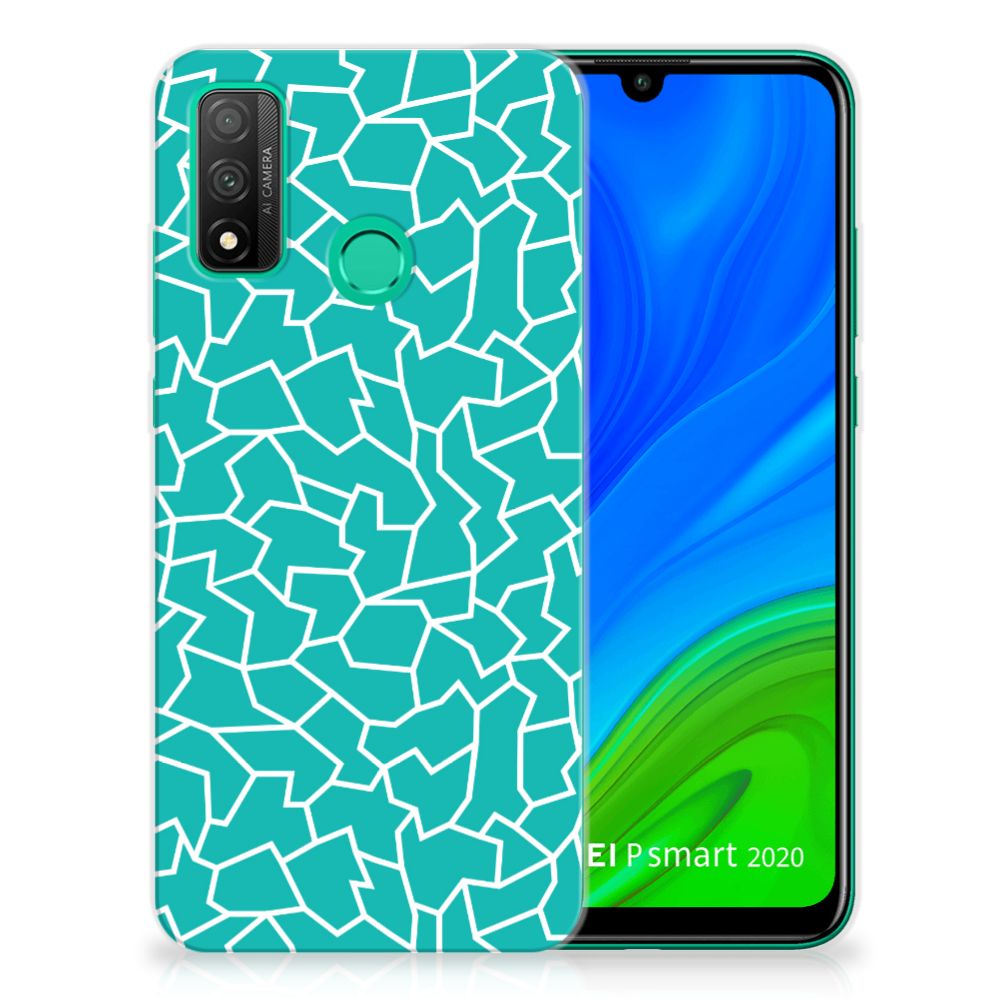 Huawei P Smart 2020 Hoesje maken Cracks Blue B2C Telecom