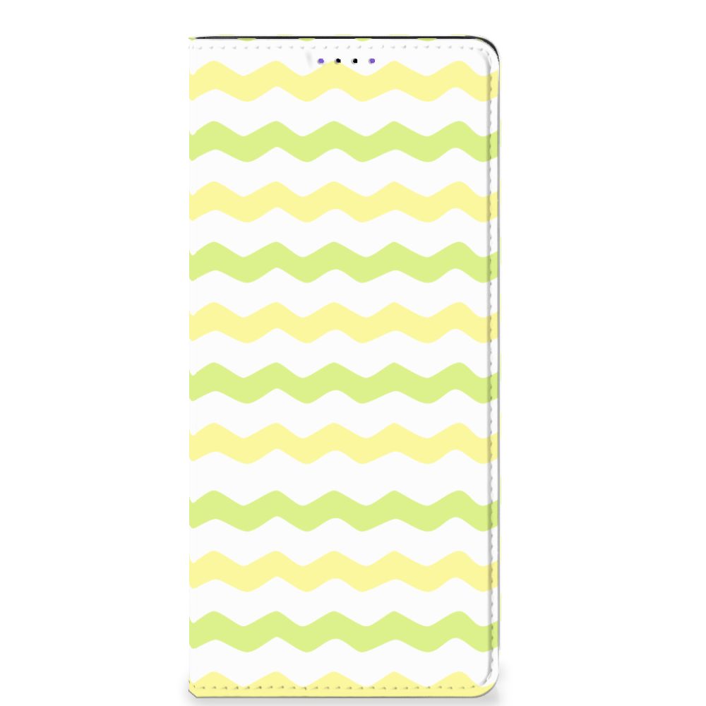 Samsung Galaxy A22 5G Hoesje met Magneet Waves Yellow - B2C Telecom