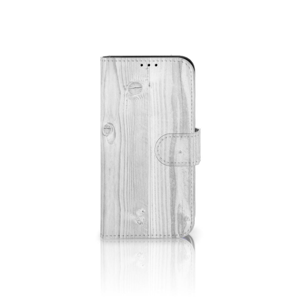 iPhone 13 Mini Book Style Case White Wood