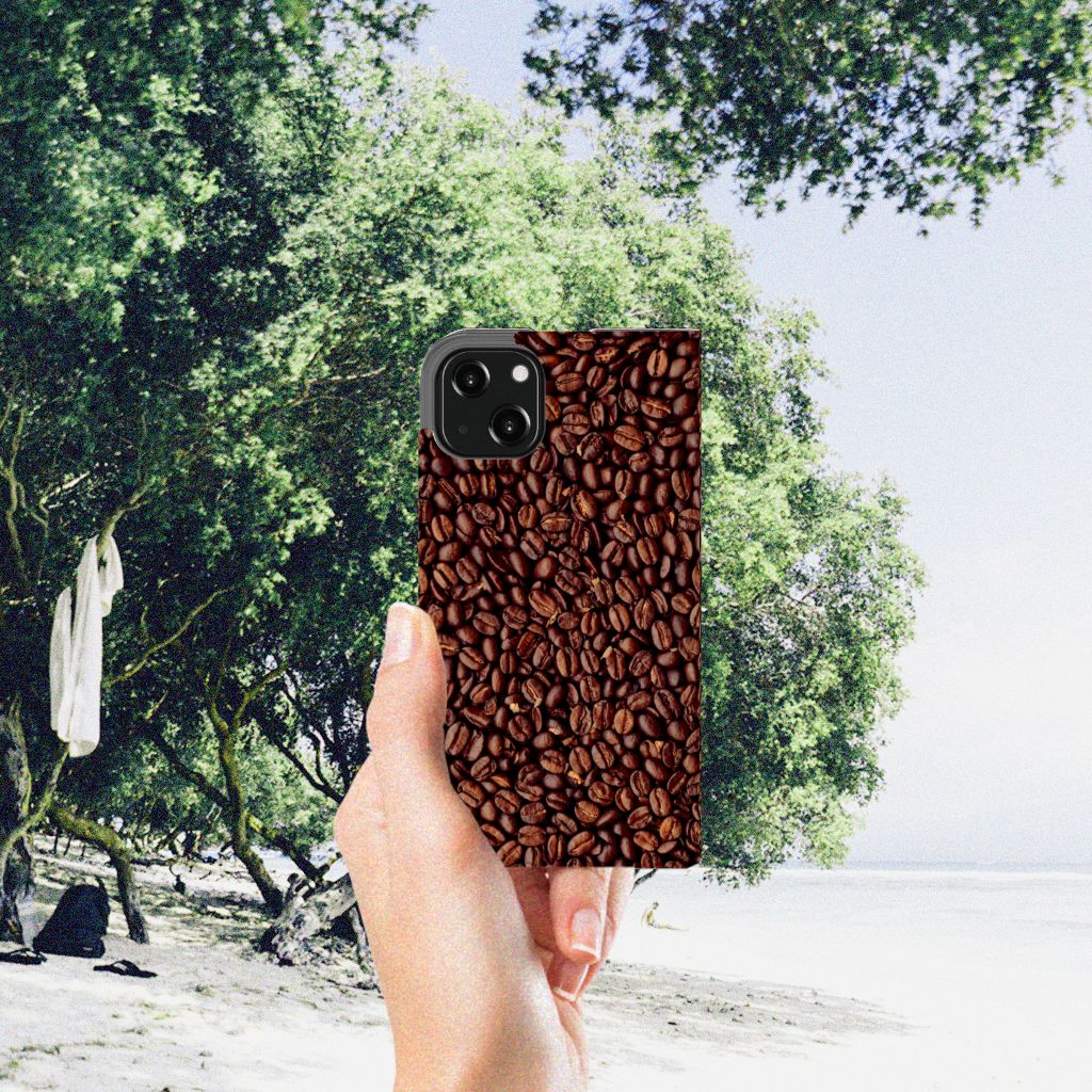 iPhone 13 Flip Style Cover Koffiebonen