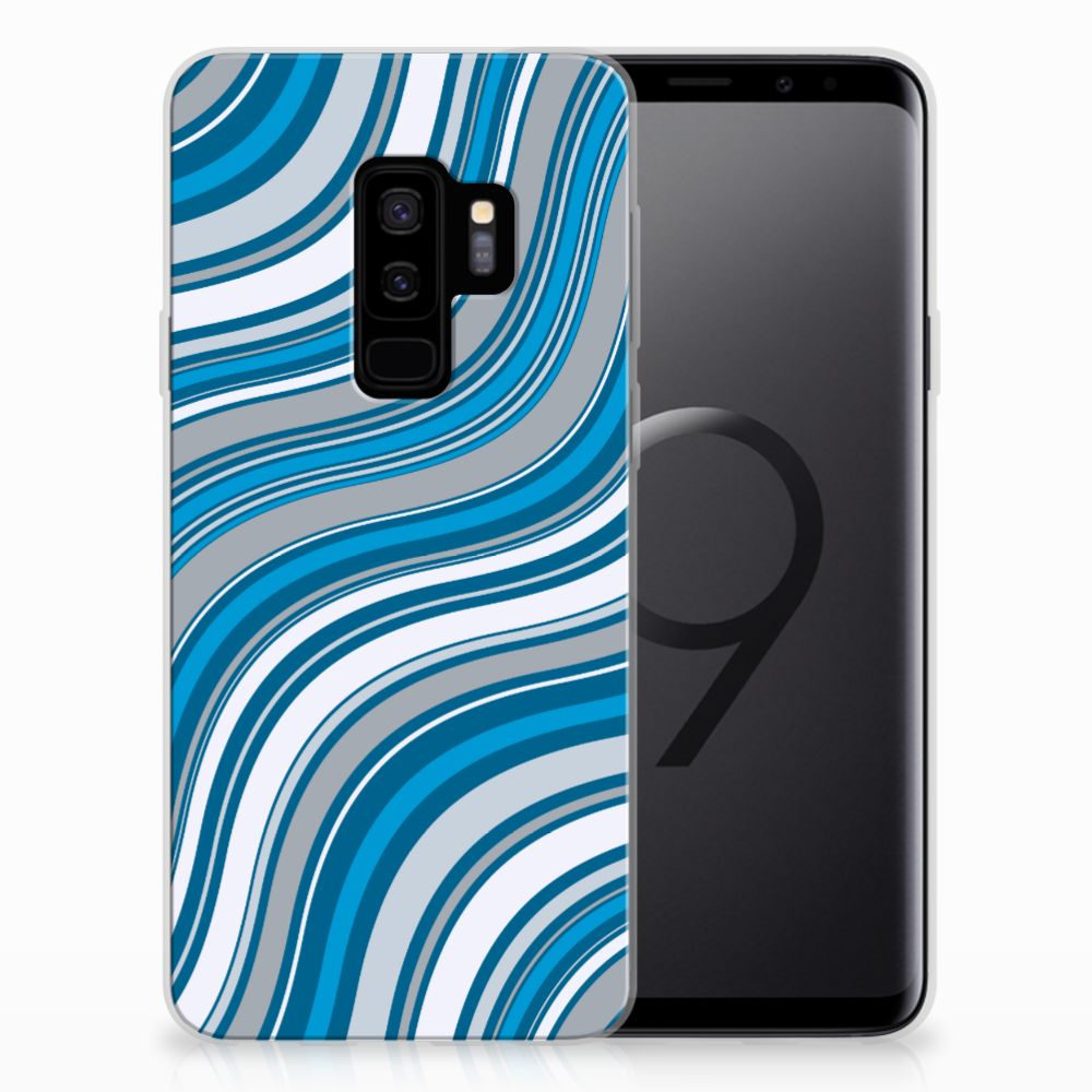 Samsung Galaxy S9 Plus TPU bumper Waves Blue