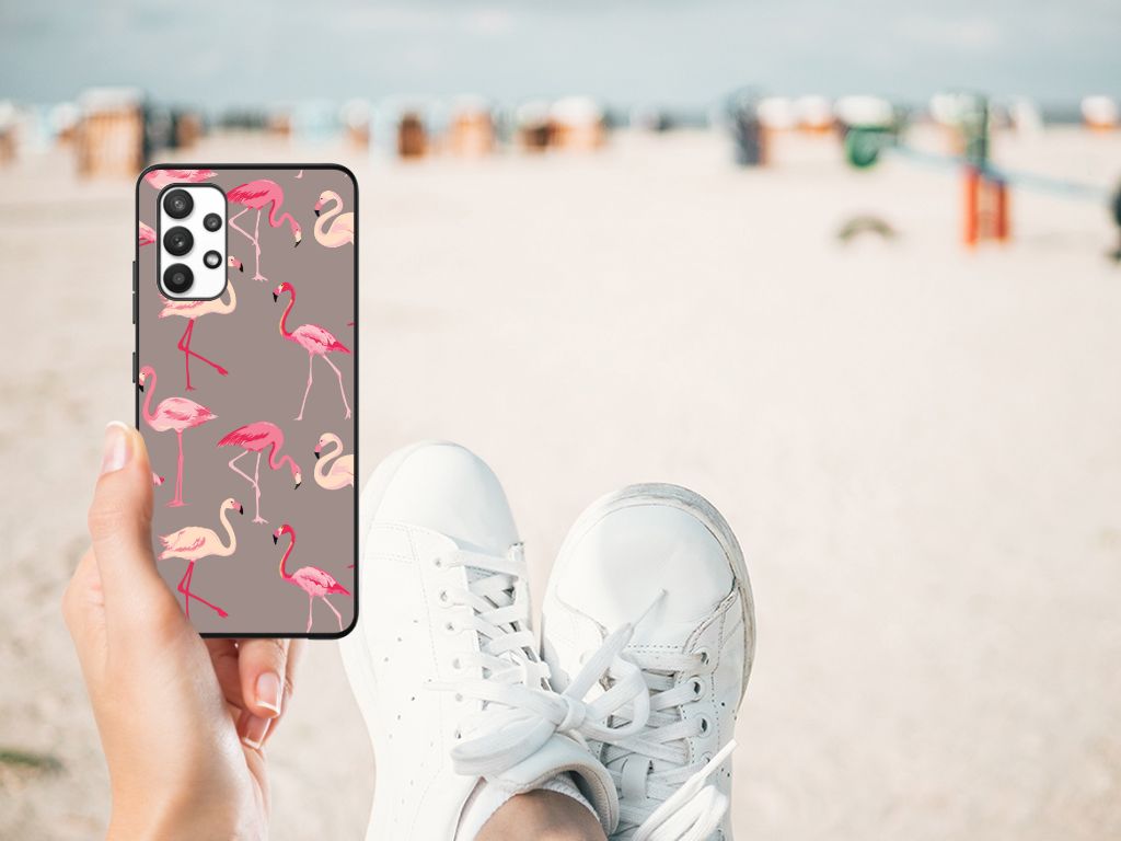 Samsung Galaxy A32 4G | A32 5G Enterprise Editie Dierenprint Telefoonhoesje Flamingo B2C Telecom