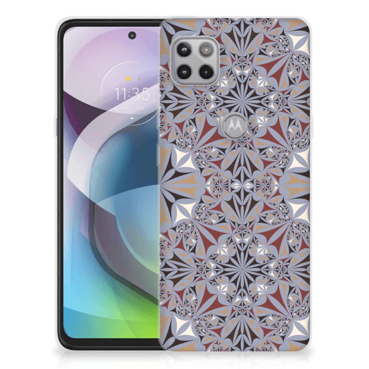 Motorola Moto G 5G TPU Siliconen Hoesje Flower Tiles