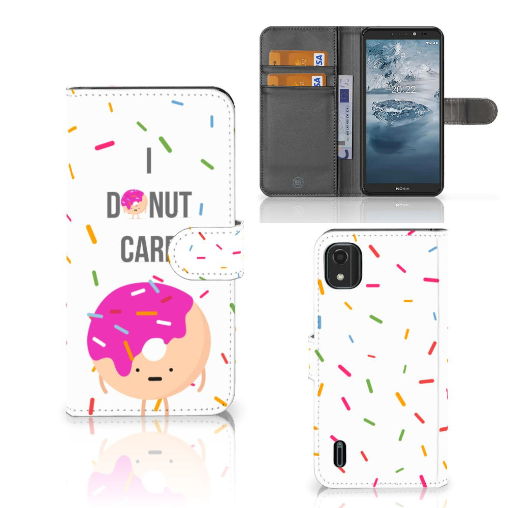 Nokia C2 2nd Edition Book Cover Donut Roze
