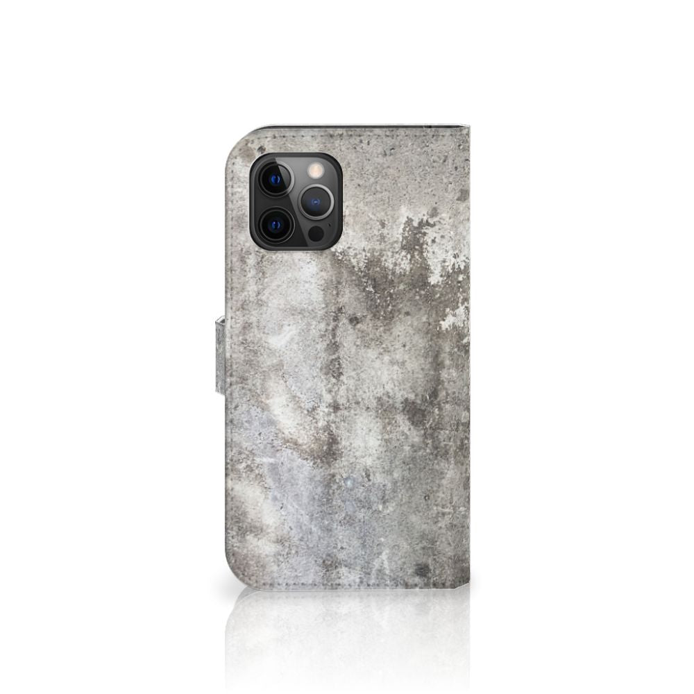 Apple iPhone 12 Pro Max Bookcase Beton Print