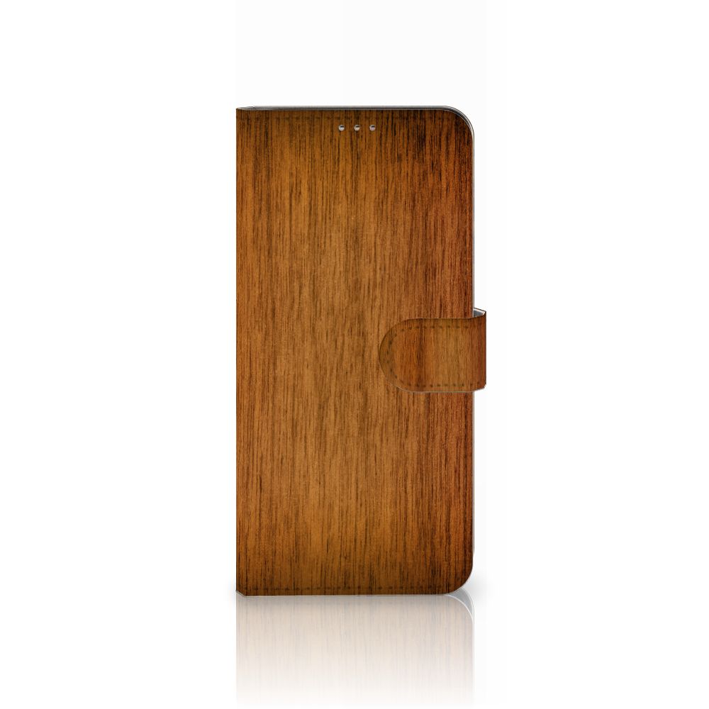 Motorola Moto G60 Book Style Case Donker Hout