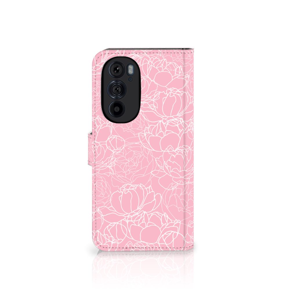 Motorola Edge 30 Pro Hoesje White Flowers
