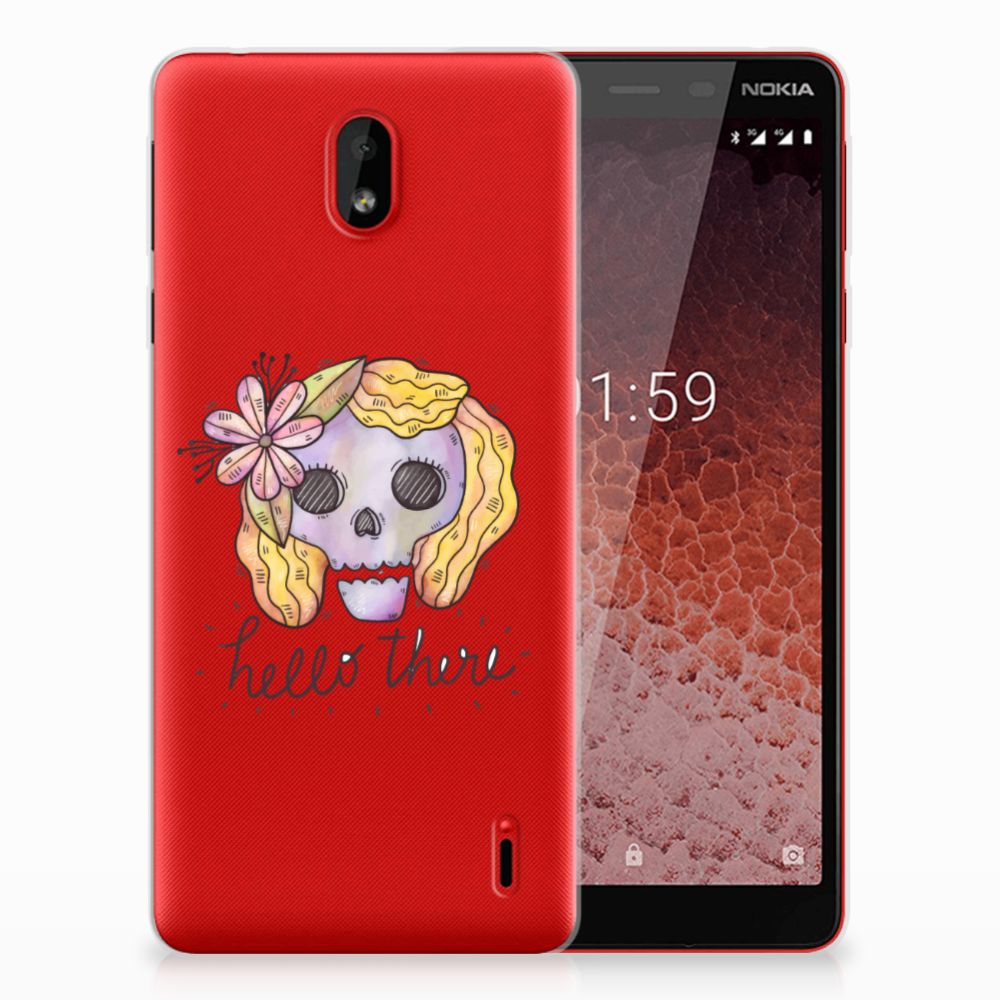 Silicone Back Case Nokia 1 Plus Boho Skull