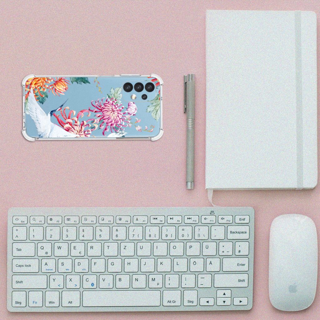 Samsung Galaxy A13 (4G) Case Anti-shock Bird Flowers B2C Telecom