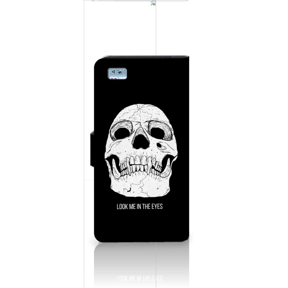 Telefoonhoesje met Naam Huawei Ascend P8 Lite Skull Eyes