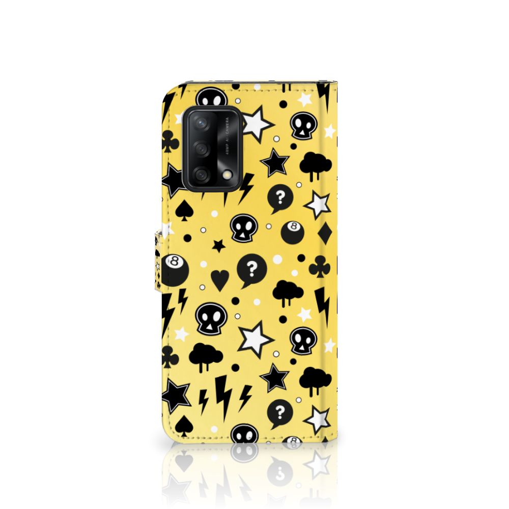 Telefoonhoesje met Naam OPPO A74 4G Punk Geel