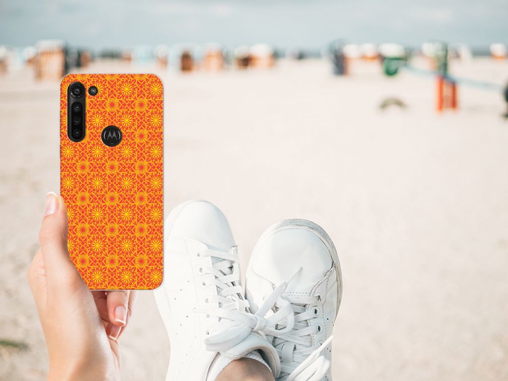 Motorola Moto G8 Power TPU bumper Batik Oranje B2C Telecom