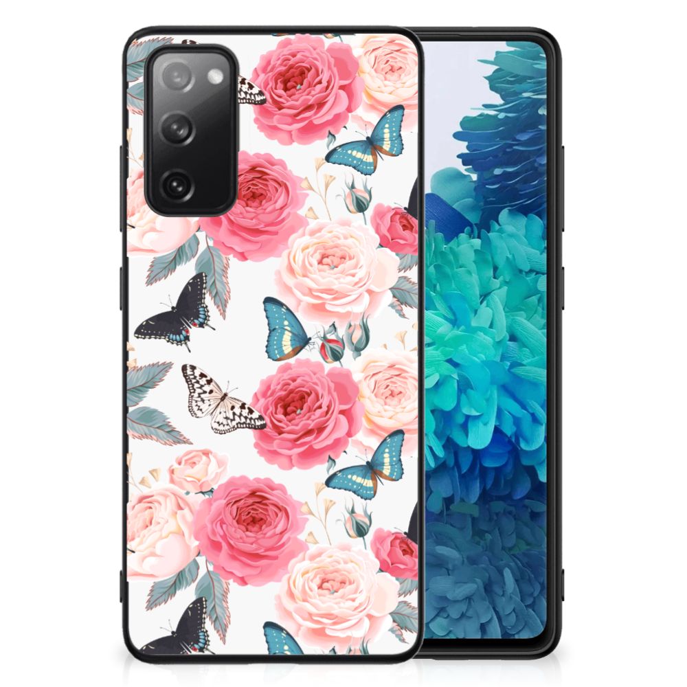 Samsung Galaxy S20 FE Bloemen Hoesje Butterfly Roses B2C Telecom