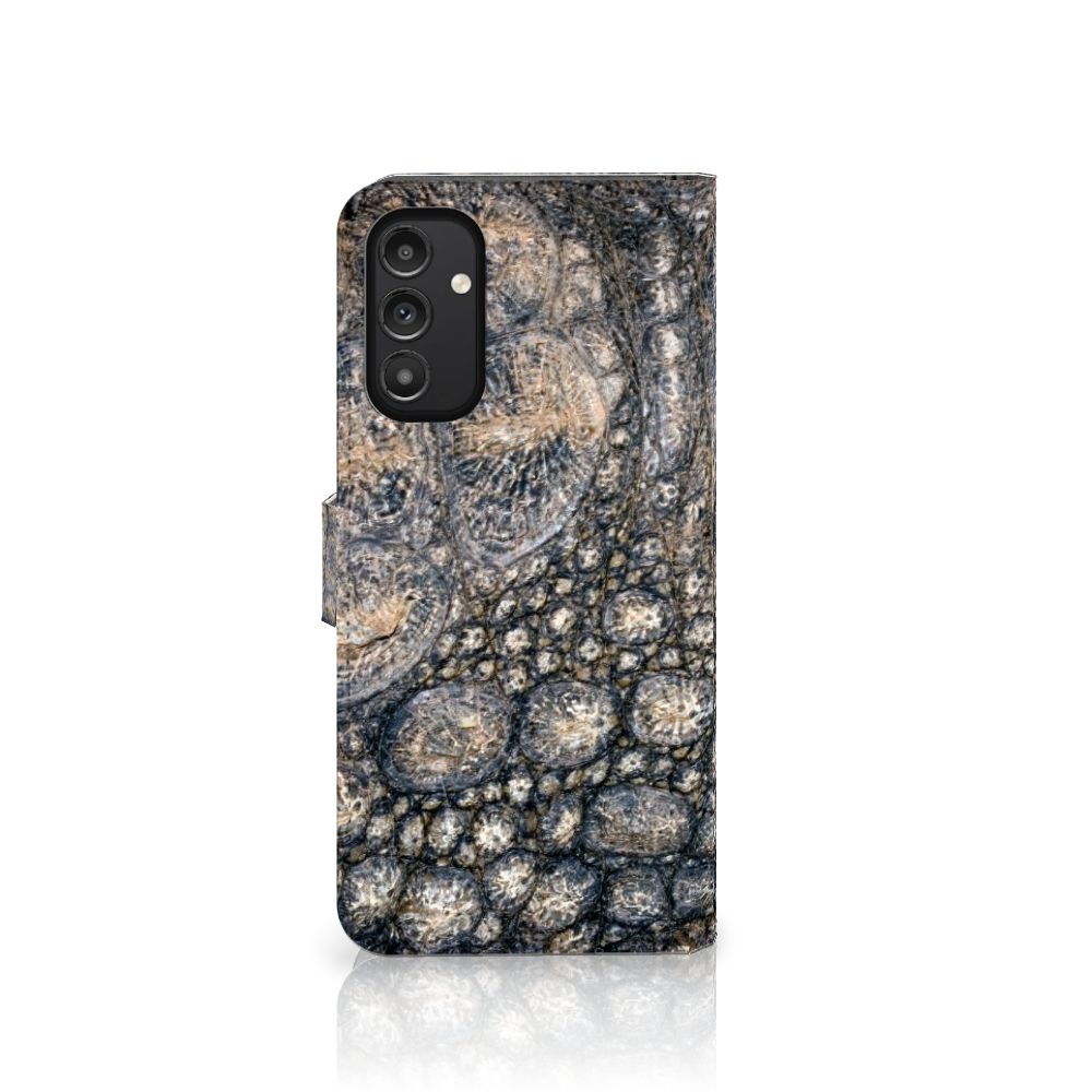 Samsung Galaxy A14 4G Telefoonhoesje met Pasjes Krokodillenprint in stoere krokodillenlook