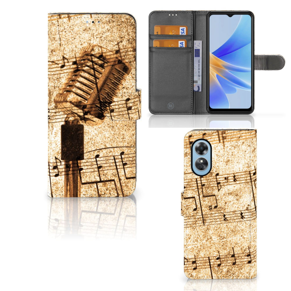 OPPO A17 Telefoonhoesje met foto Bladmuziek