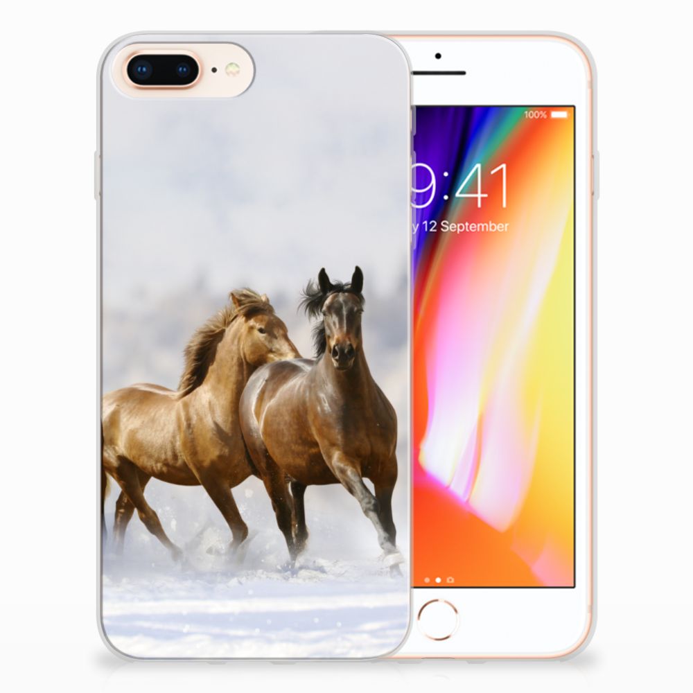 Apple iPhone 7 Plus | 8 Plus TPU Hoesje Paarden