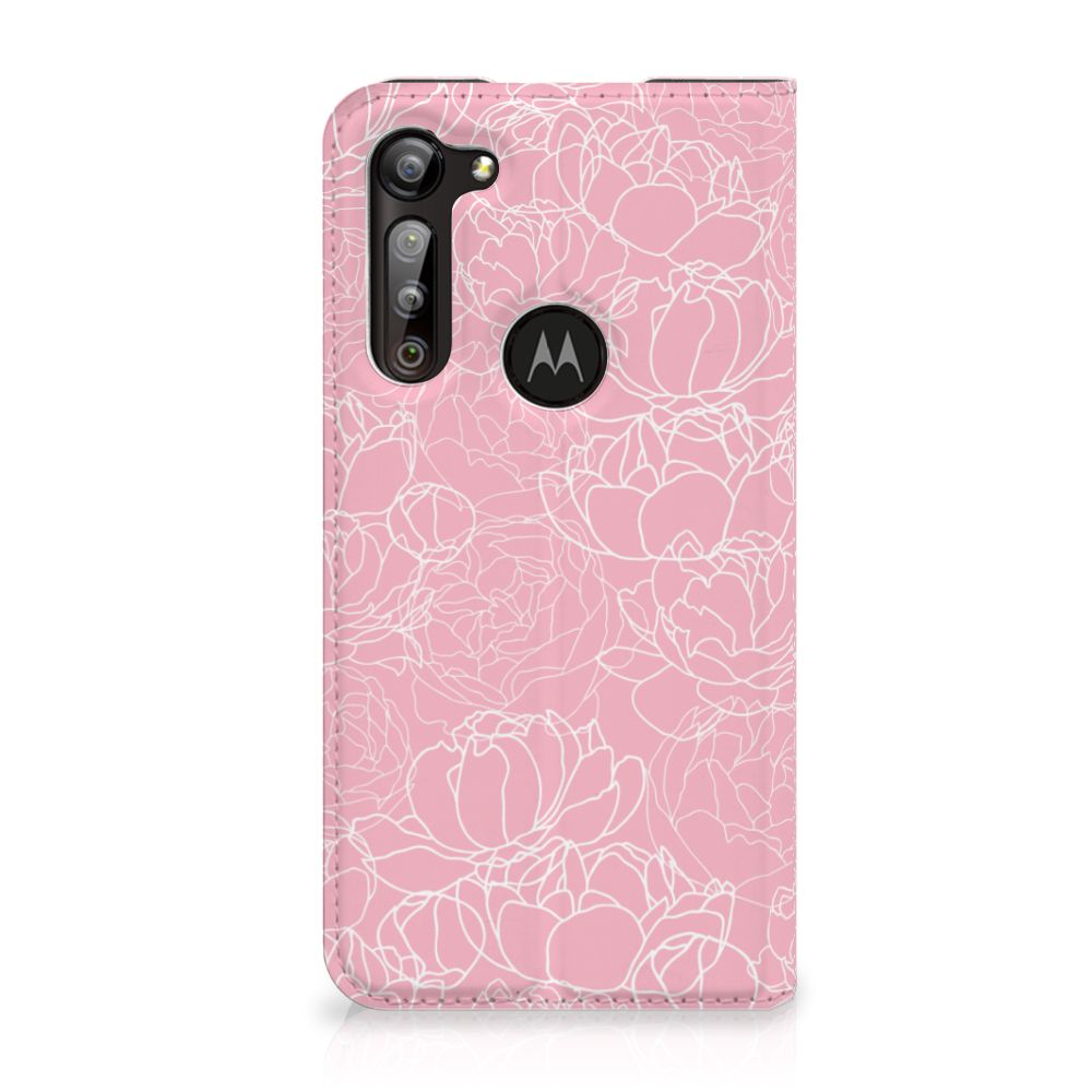 Motorola Moto G8 Power Smart Cover White Flowers - B2C Telecom