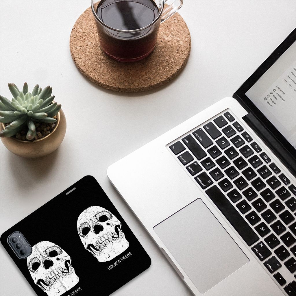 Mobiel BookCase Motorola Moto G31 | G41 Skull Eyes - B2C Telecom
