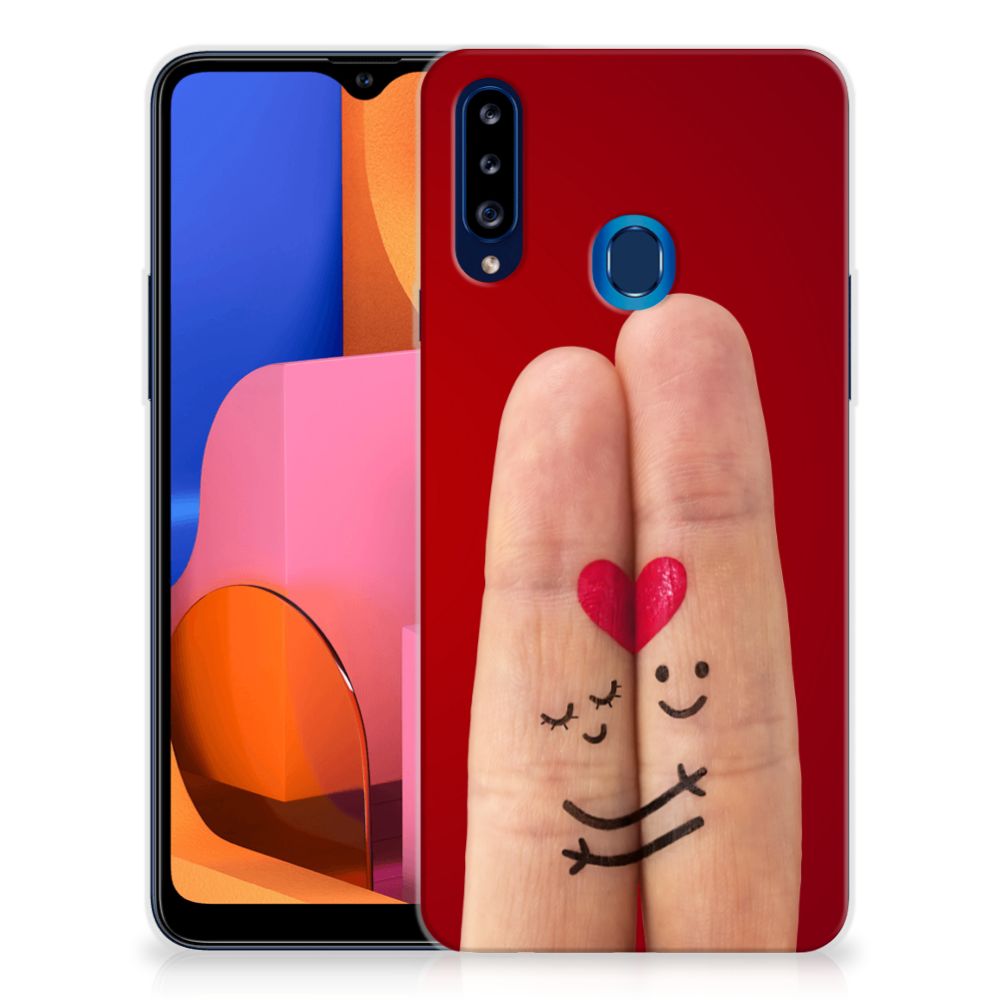 Samsung Galaxy A20s Silicone Back Cover Liefde - Origineel Romantisch Cadeau