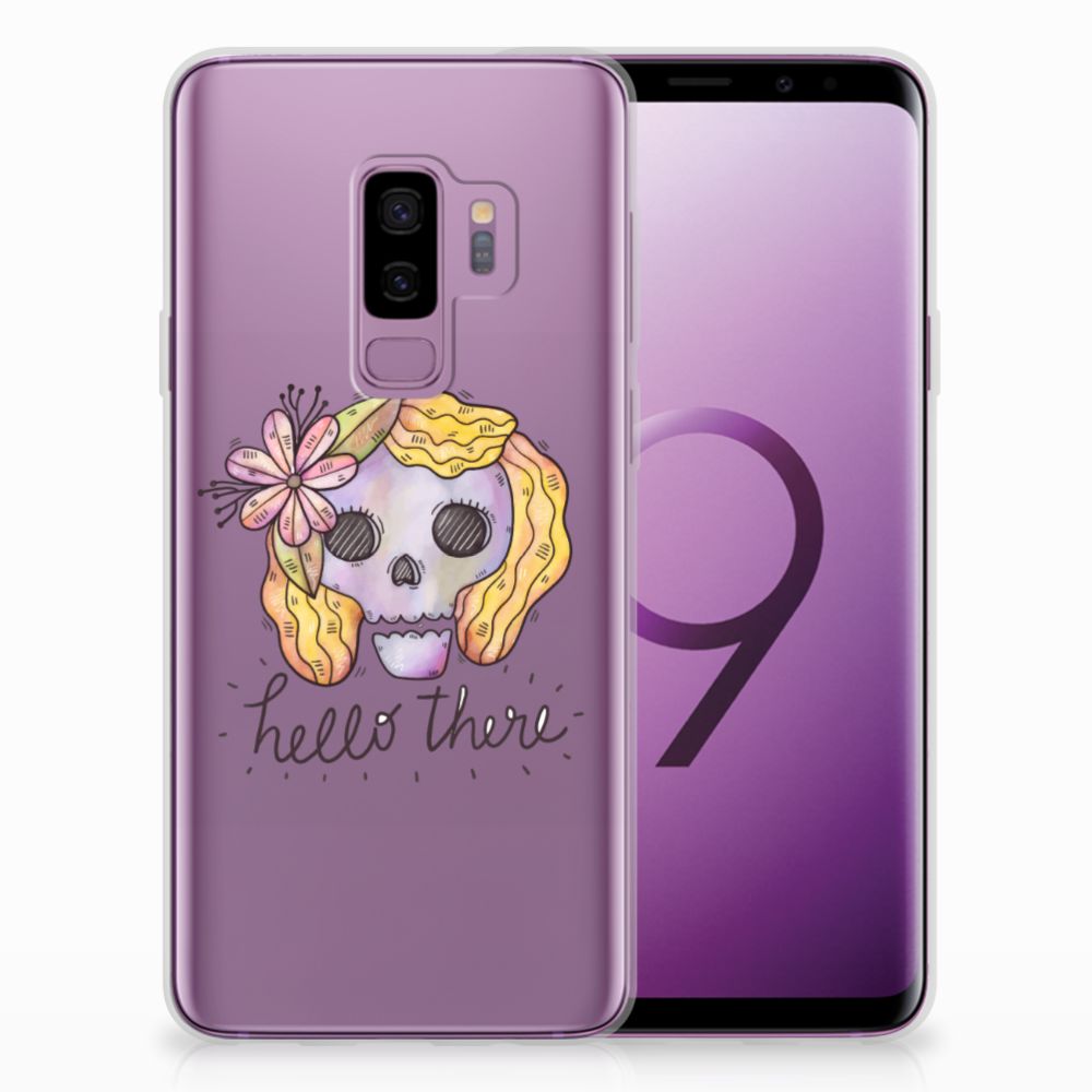 Silicone Back Case Samsung Galaxy S9 Plus Boho Skull