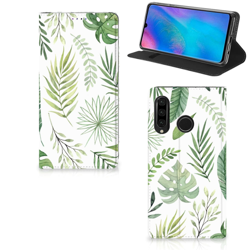 Huawei P30 Lite New Edition Smart Cover Leaves