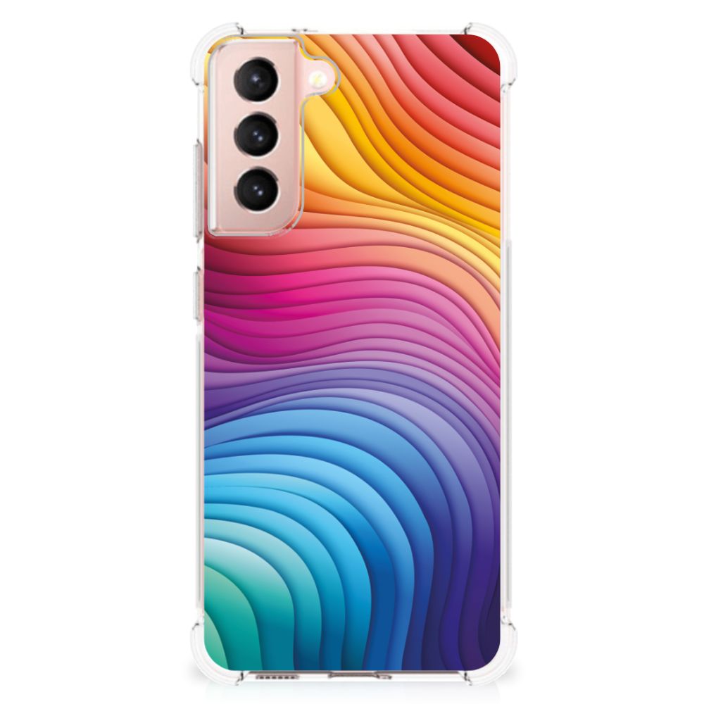 Shockproof Case voor Samsung Galaxy S21 FE Regenboog B2C Telecom