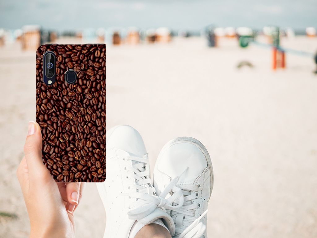 Samsung Galaxy A60 Flip Style Cover Koffiebonen