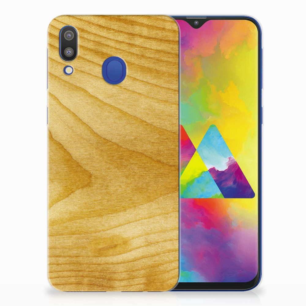 Samsung Galaxy M20 (Power) Bumper Hoesje Licht Hout