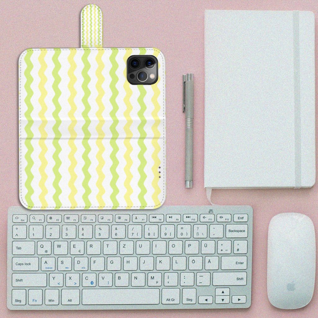 Apple iPhone 12 Pro Max Telefoon Hoesje Waves Yellow