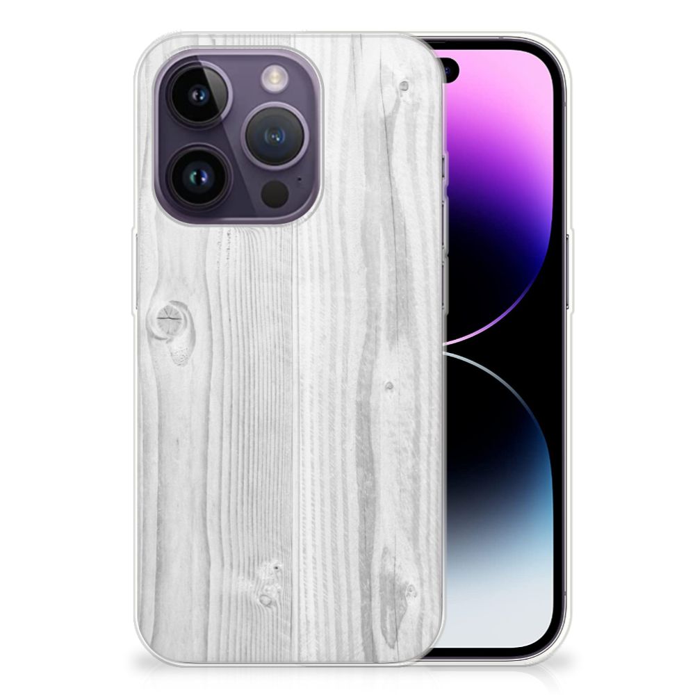 Apple iPhone 14 Pro Bumper Hoesje White Wood B2C Telecom