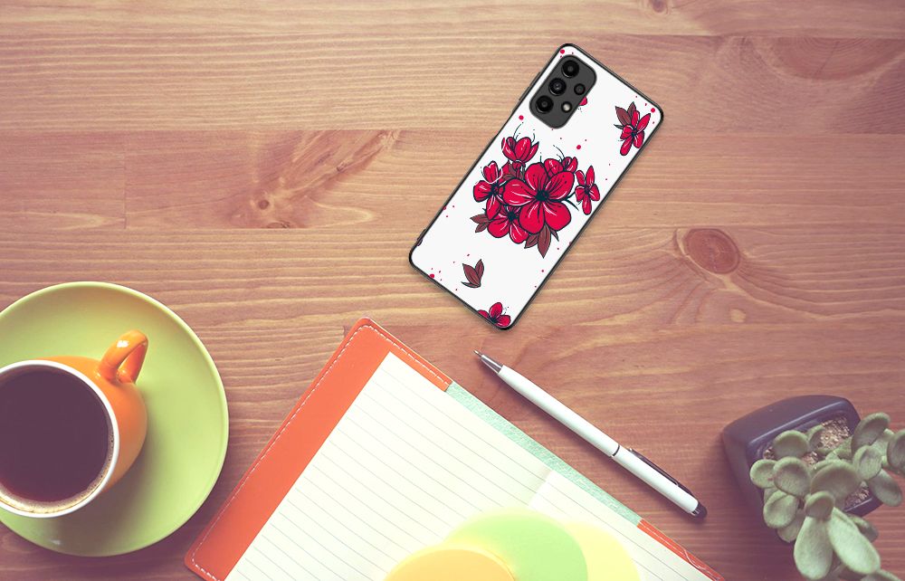 Samsung Galaxy A13 4G Bloemen Hoesje Blossom Red B2C Telecom